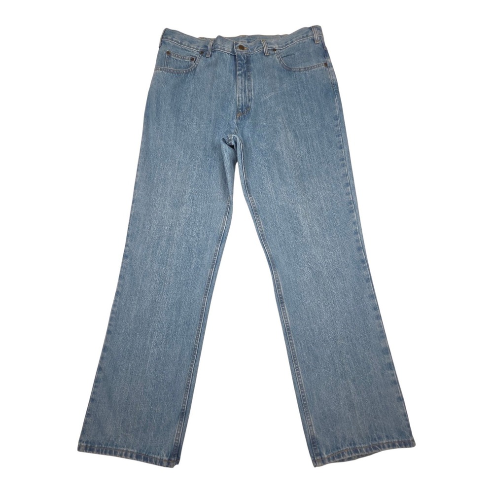 Vintage Bills Khakis Jeans 36x32 Straight Leg Denim USA 5 Pocket Light Wash